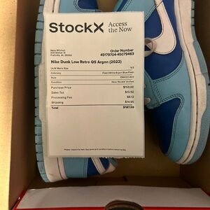 Men’s 9.5 Argon blue dunks